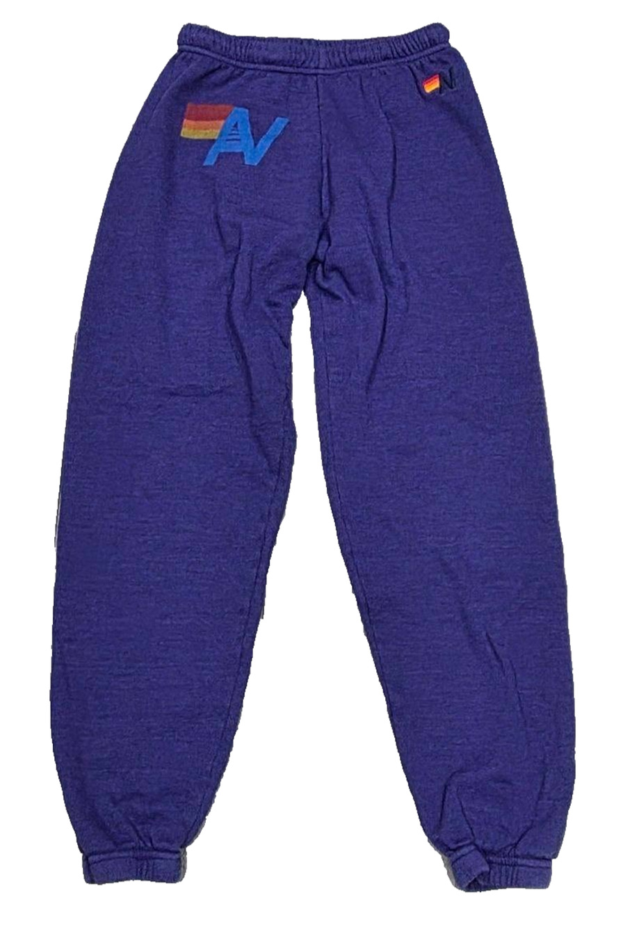 Aviator Nation STITCH Y2K preppy SWEATPANTS cotton blend purple Small A004146